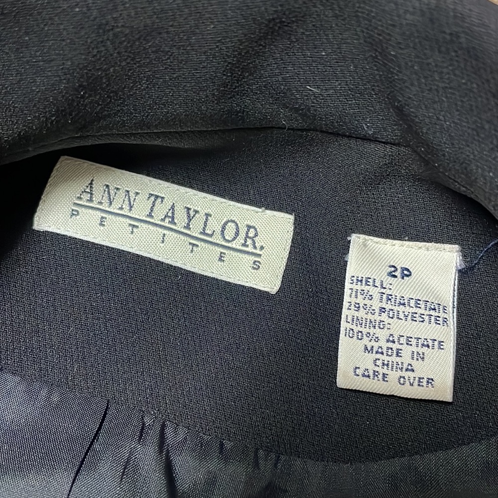 Ann Taylor Petites Black Blazer Jacket 2P - Picture 4 of 4